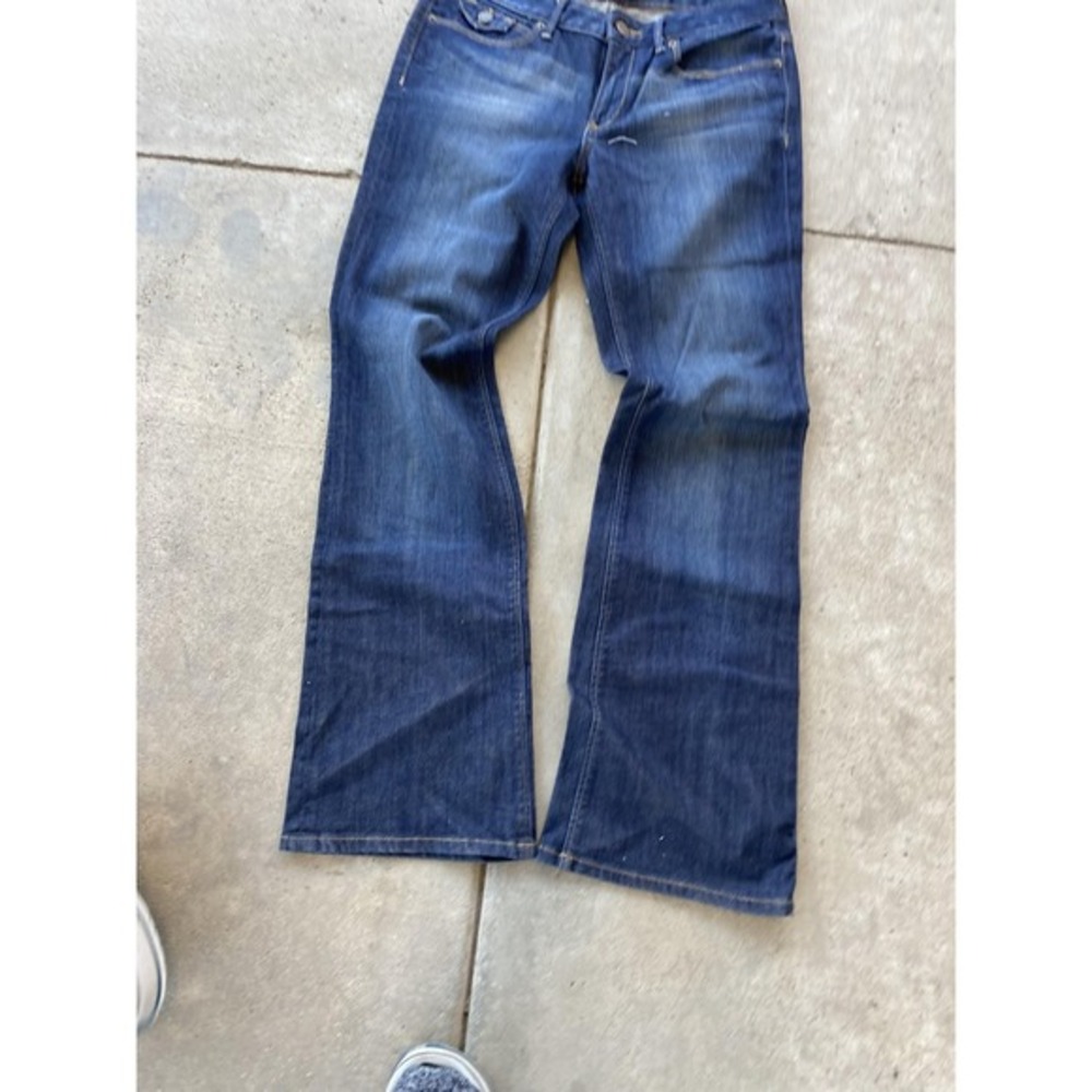 Vintage Banana Republic Jeans Womens 30x32 6 Blue Mid Rise Bootcut Denim Flap - Picture 7 of 16